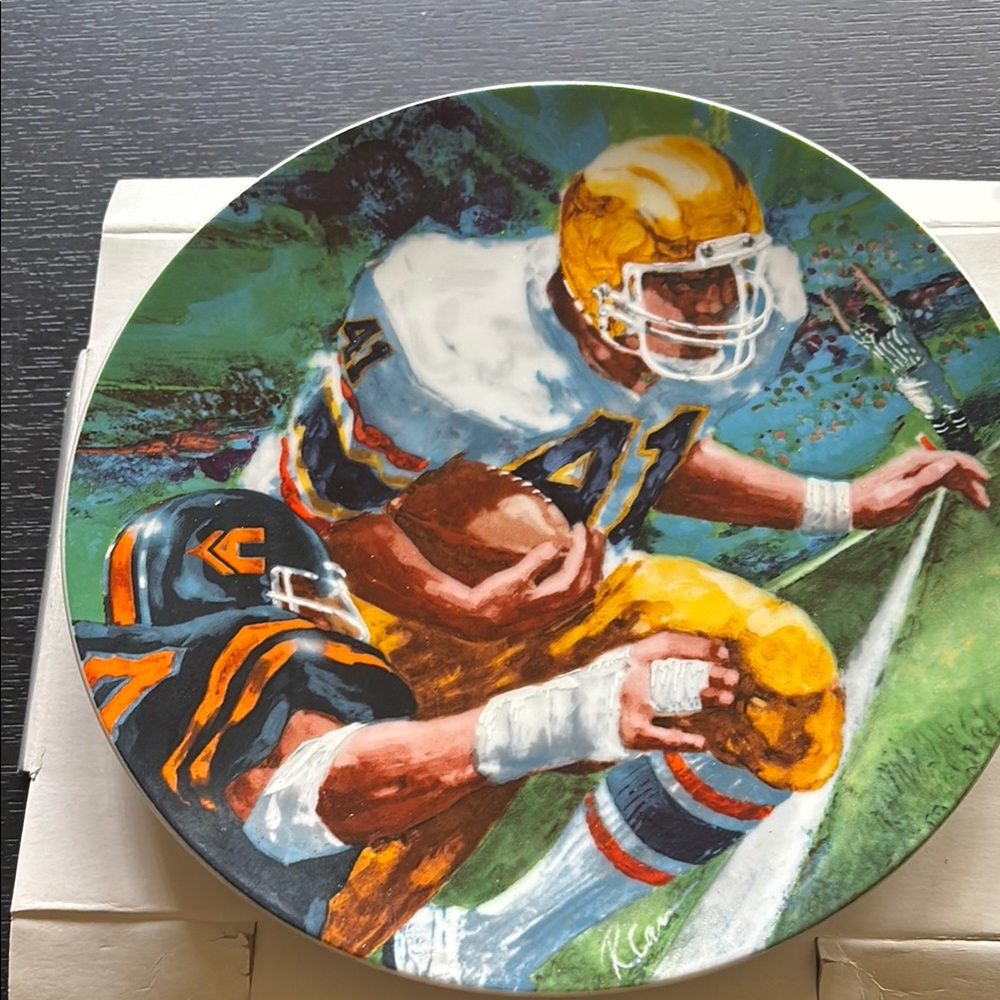 Avon Football Action Plate 1985